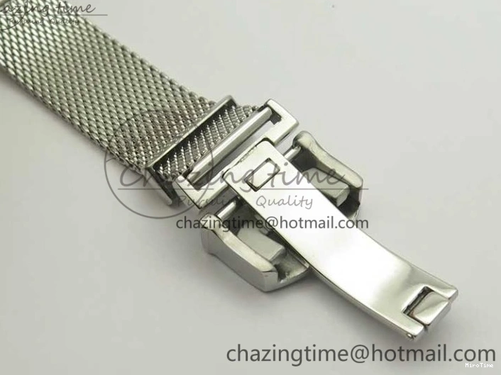 MIROTIME 0307 Portofino IW356501 SS V3 MK 1:1 Best Edition Blue Dial On SS Mesh Bracelet MIYOTA Timeless 7194